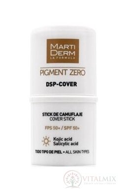 MartiDerm PIGMENT ZERO DSP-COVER STICK SPF 50+ depigmentačná krycia tyčinka, pre všetky typy pleti 1x4 ml