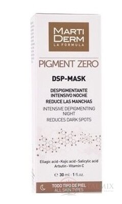 MartiDerm PIGMENT ZERO DSP-MASK nočná depigmentačná maska, pre všetky typy pleti 1x30 ml