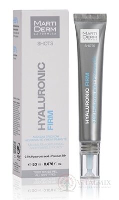MartiDerm SHOTS HYALURONIC FIRM hydratačný a spevňujúci gél, pre všetky typy pleti 1x20 ml