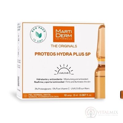 MartiDerm THE ORIGINALS PROTEOS HYDRA PLUS SP ampulky, pre normálnu až zmiešanú pleť 10x2 ml