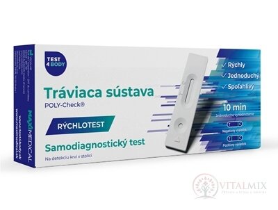 MAXIMEDICAL Rýchlotest Tráviaca sústava samodiagnostický test zo stolice, 1x1 set