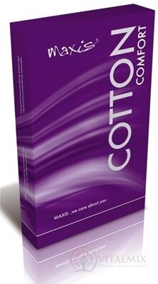 MAXIS COMFORT COTTON STEHENNÉ PANČUCHY veľkosť 3, (II.KT), normálne, so špicou, s krajkou, bronz, 1x1 pár