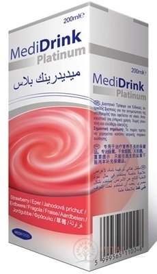 MediDrink Platinum príchuť jahodová 30x200 ml
