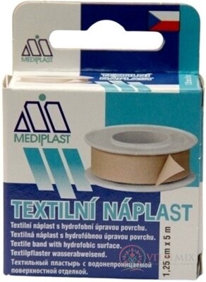 MEDIPLAST Textilná náplasť 1111 1,25 cm x 5 m, cievka, 1x1 ks
