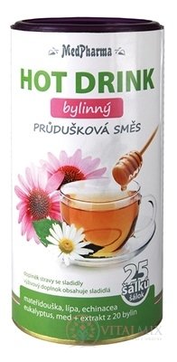 MedPharma HOT DRINK bylinný prášok, priedušková zmes, 1x200 g