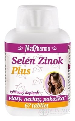 MedPharma SELÉN ZINOK Plus tbl (vlasy, nechty, pokožka) 1x67 ks