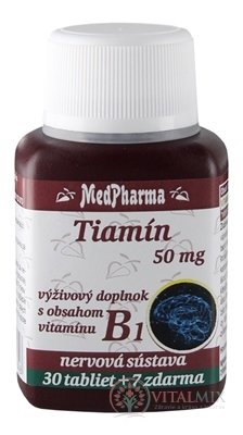 MedPharma TIAMÍN 50 mg (vitamín B1) tbl 30+7 zadarmo (37 ks)