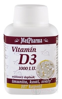 MedPharma Vitamín D3 1000 I.U. cps 1x107 ks