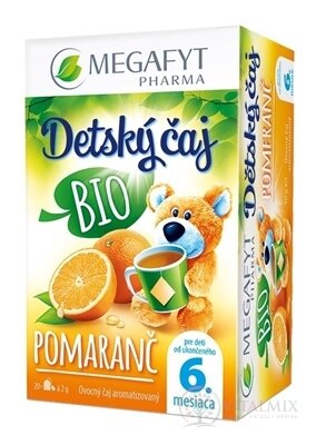 MEGAFYT Detský čaj BIO POMARANČ ovocný čaj (od ukončeného 6. mesiaca) 20x2 g (40 g)