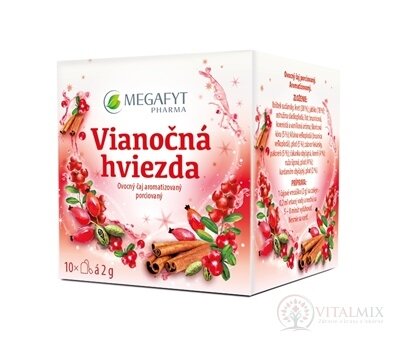 MEGAFYT Vianočná hviezda ovocný čaj aromatizovaný, porciovaný 10x2 g (20 g)