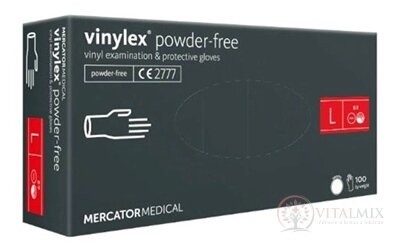 MERCATOR Vinylové rukavice veľ.L, transparentné, nesterilné, nepudrované 1x100 ks