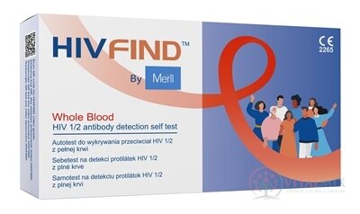 Meril HIVFIND Test samotest na detekciu protilátok HIV 1/2 z krvi 1x1 set