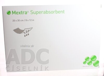 Mextra Superabsorbent 20x30 cm superabsorbujúci obväz 1x10 ks