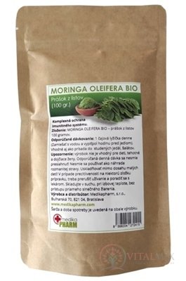 MORINGA OLEIFERA BIO - Medika Pharm prášok z listov 1x100 g