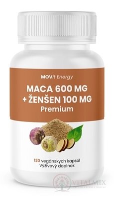 MOVit MACA 600 mg + ŽENŠEŇ 100 mg Premium cps 1x120 ks