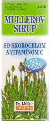 MÜLLEROV SIRUP SO SKOROCELOM A VIT. C bez cukru 1x245 ml