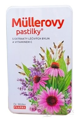 MÜLLEROVE pastilky, darčeková zmes s bylinnými extraktmi a vitamínom C 1x200 g