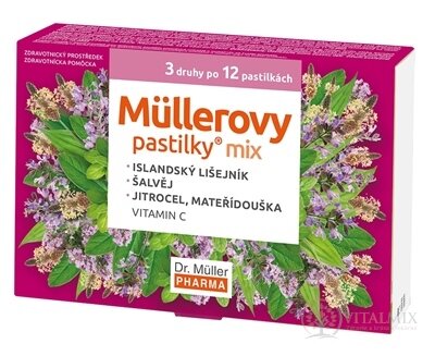 Müllerove pastilky MIX 3 druhy po 12 ks, 1x36 ks