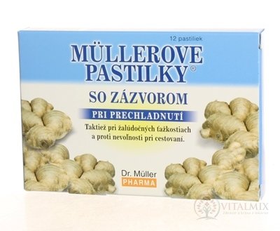 MÜLLEROVE PASTILKY SO ZÁZVOROM (zahriatie) 1x12 ks