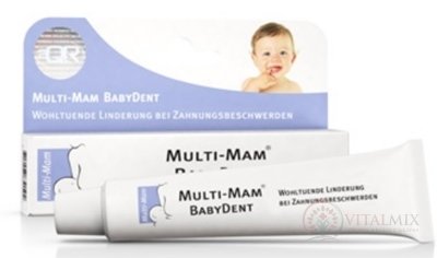 MULTI-MAM BABYDENT gél bioadhezívny na prerezávajúce sa zúbky, 1x15 ml