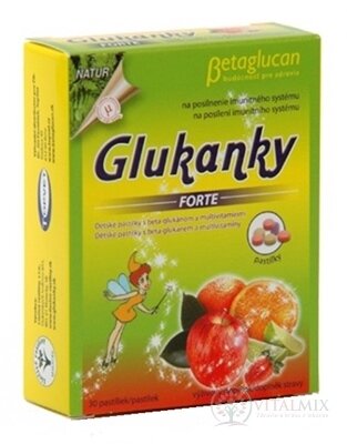 NATUR GLUKANKY FORTE pastilky, ovocné príchute 1x30 ks