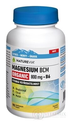 NATUREVIA MAGNESIUM BCM ORGANIC 800 mg + B6 cps 1x90 ks