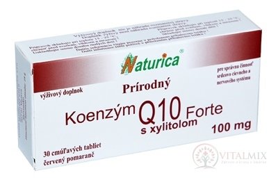Naturica Prírodný KOENZÝM Q10 Forte 100 mg tbl (cmúľavé tablety) 1x30 ks
