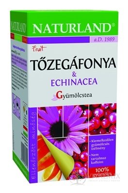 NATURLAND ČAJ S PRÍCH. BRUSNICE A ECHINACEI ovocný čaj, nálevové vrecúška 20x2 g (60 g)