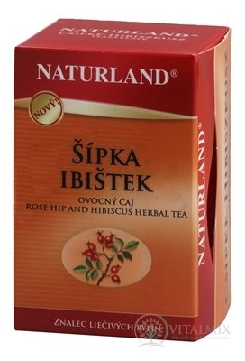 NATURLAND ŠÍPKA IBIŠTEK ovocný čaj, nálevové vrecúška 20x3 g (60 g)