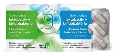 NaturProdukt LAKTOBACILY + BIFIDOBAKTÉRIE cps (9 kmeňov, 20 miliárd) 1x15 ks