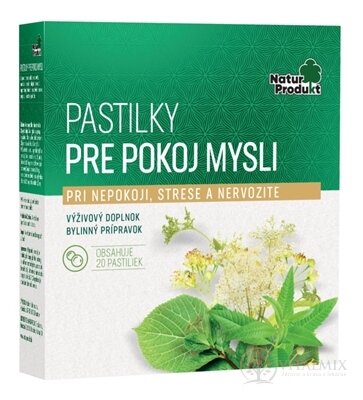 NaturProdukt PASTILKY PRE POKOJ MYSLI 1x20 ks