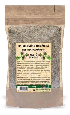 NaturProdukt Pestrec mariánsky Mleté semeno 1x200 g