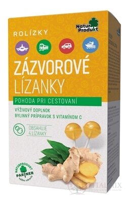 NaturProdukt ROLÍZKY Zázvorové Lízanky pohoda pri cestovaní 1x4 ks