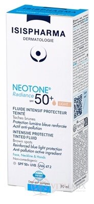 NEOTONE Radiance SPF 50+ tinted Light tónovaný ochranný fluid, pigmentové škvrny 1x30 ml