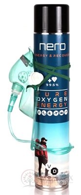 Nero PURE OXYGEN ENERGY inhalačný kyslík (objem kyslíka 14 l) 1x750 ml