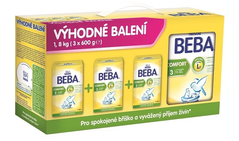 NESTLÉ BEBA COMFORT 3 3X600G VÝHODNÉ BALENIE