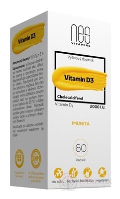 nesVITAMINS Vitamin D3 2000 I.U. cps 1x60 ks