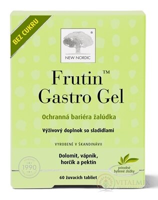 NEW NORDIC Frutin Gastro Gel žuvacie tbl 1x60 ks