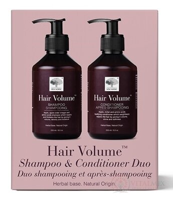NEW NORDIC Hair Volume Shampoo & Conditioner Duo šampón 250 ml + kondicionér 250 ml, 1x1 set