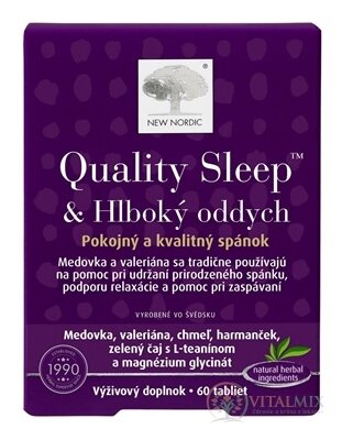 NEW NORDIC Quality Sleep & Hlboký oddych tbl 1x60 ks