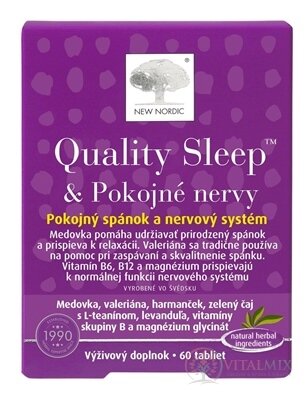 NEW NORDIC Quality Sleep & Pokojné nervy tbl 1x60 ks