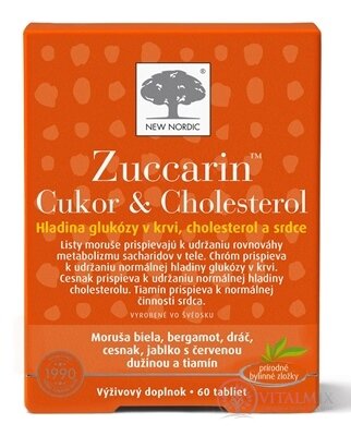 NEW NORDIC Zuccarin Cukor & Cholesterol tbl 1x60 ks
