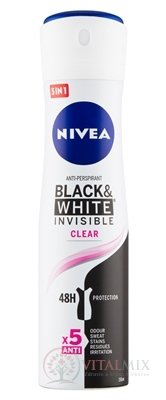 NIVEA Anti-perspirant BLACK & WHITE Clear sprej 1x150 ml