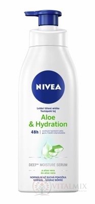 NIVEA Ľahké telové mlieko Aloe & Hydration normálna až suchá pokožka 1x400 ml