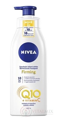 NIVEA Spevňujúce telové mlieko Firming Q10+Vit.C normálna pokožka, s pumpičkou 1x400 ml