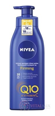 NIVEA Spevňujúce telové mlieko Firming Q10+Vit.C výživné, suchá pokožka 1x400 ml