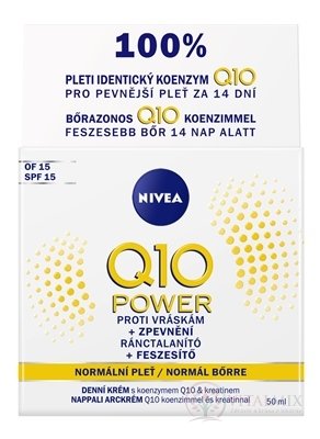NIVEA Spevňujúci denný krém Q10 POWER  SPF15 proti vráskam, normálna pleť 1x50 ml
