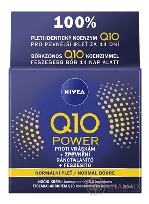 NIVEA Spevňujúci nočný krém Q10 POWER proti vráskam, normálna pleť 1x50 ml