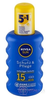 NIVEA SUN Sprej na opaľovanie OF15 5v1, 1x200 ml