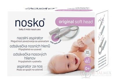 nosko Odsávačka hlienov - Original soft head s mäkkou hlavicou, pripojiteľná k vysávaču 1x1 ks